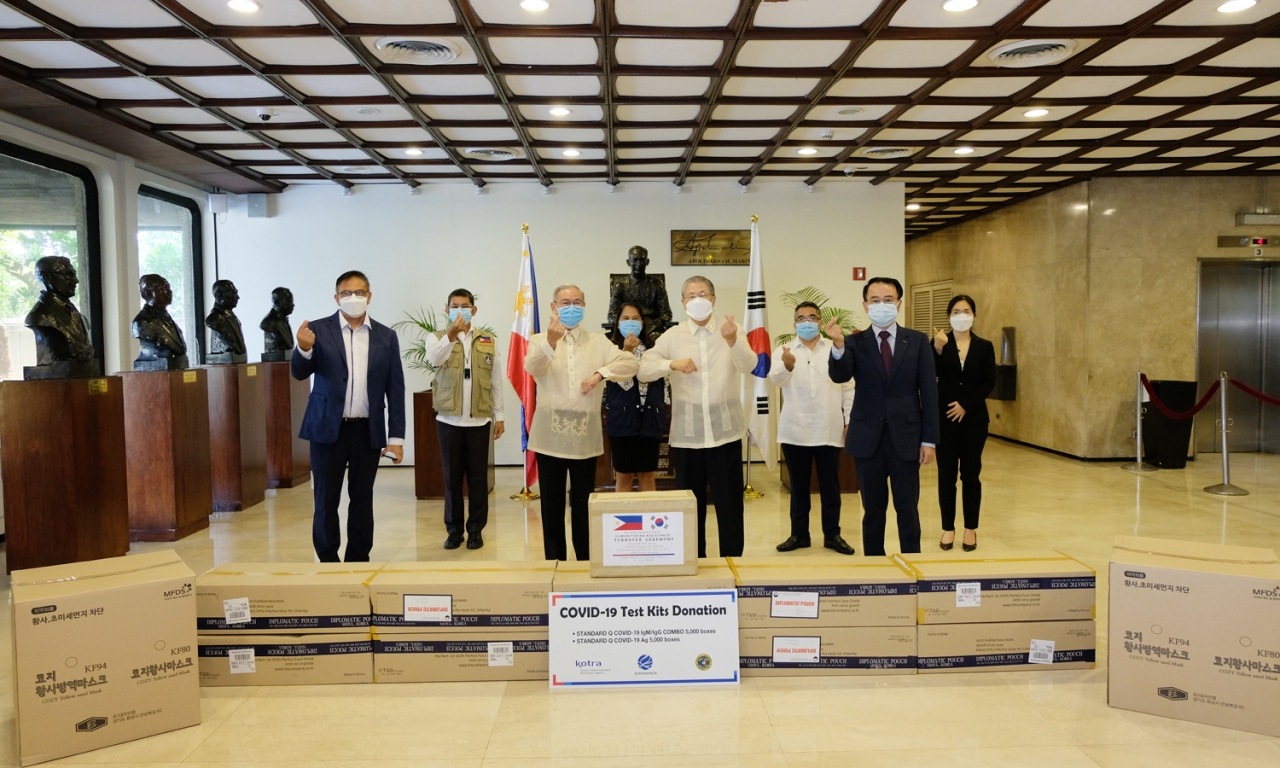 7월27일 필리핀 외교부청사에서 인도주의 지원품 전달식이 열렸다.[사진제공=주필리핀한국대사관]