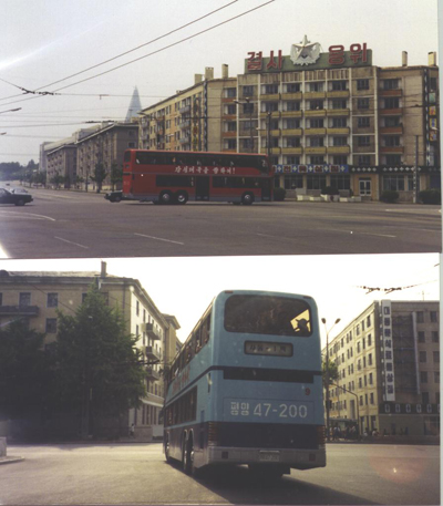평양 2층 버스