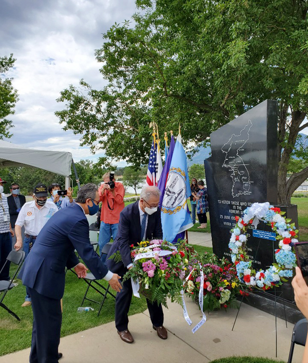 민주평통 덴버협의회가 주관한 제67주년 한국전쟁 정전 기념식이 2020년 7월25일 콜로라도 스프링스에서 열렸다.