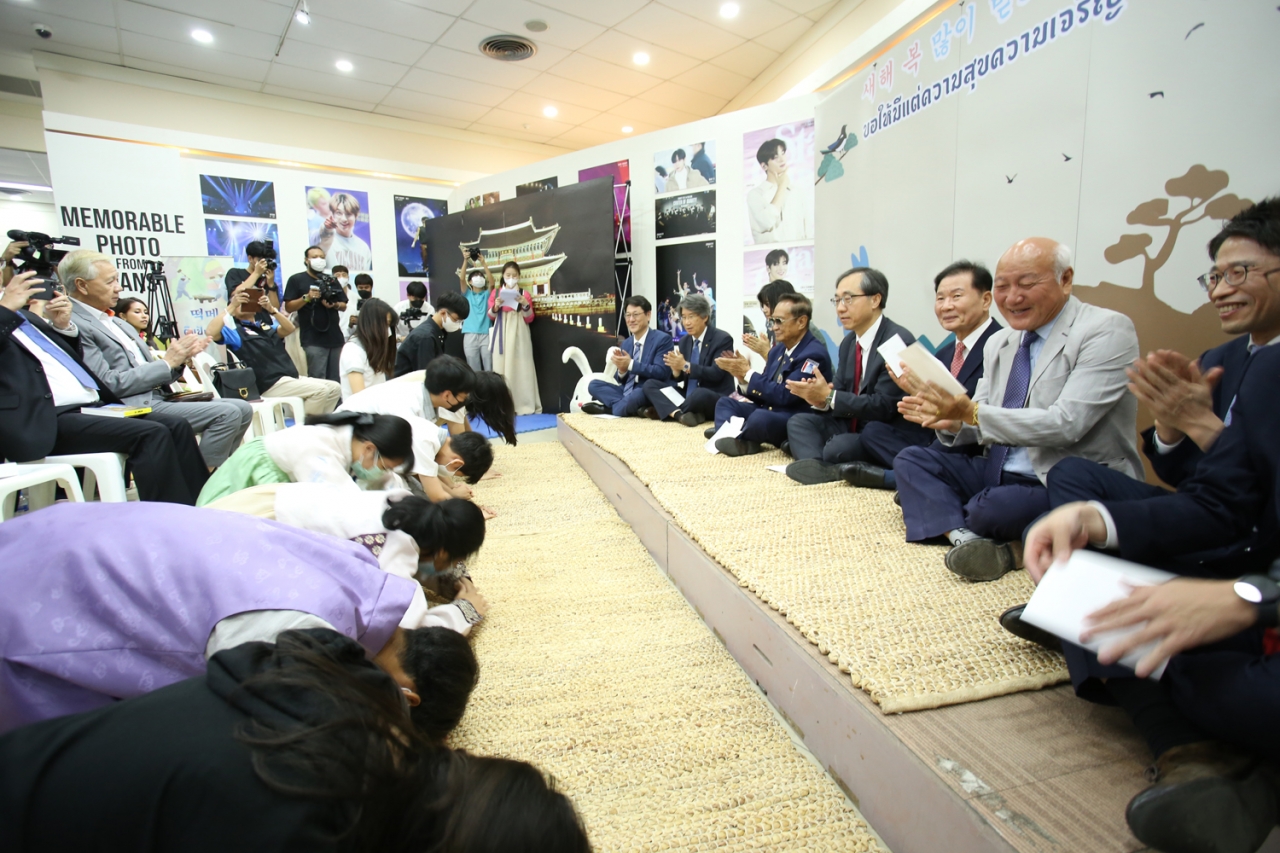 주태국한국문화원이 지난 1월 24일 방콕에 있는 문화원에서 ‘2023 설날 잔치’를 열었다.[사진제공=주태국한국문화원]