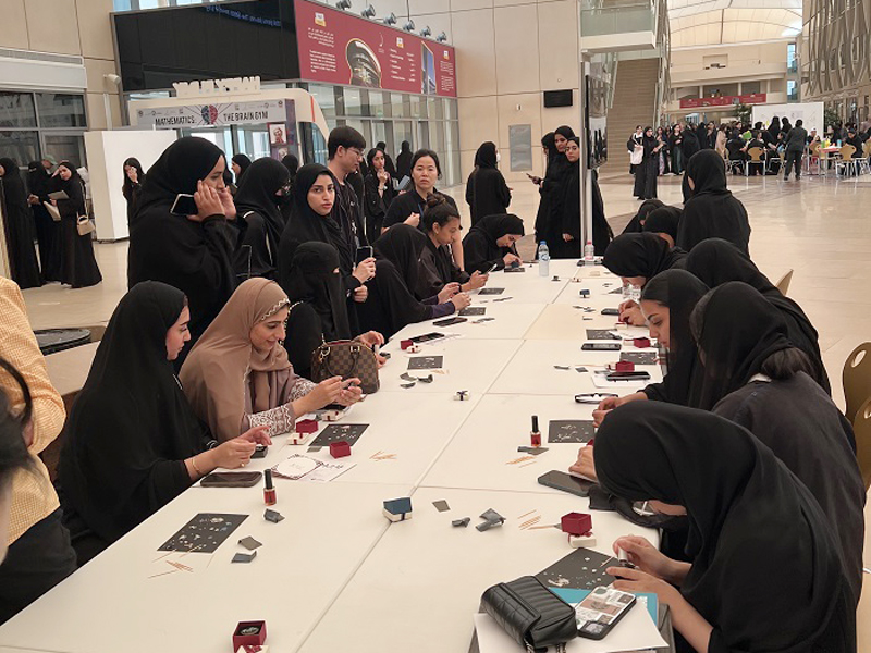 지난 3월 21일 아랍에미리트 아부다비에 있는 자이드대학교에서 한국문화체험 행사가 열렸다.[사진제공=주아랍에미리트한국문화원]