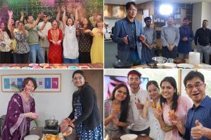 인도 홀리 축제에 전통 음식 ‘구지야’ 만들기 체험